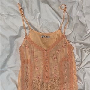 Embroidered tank